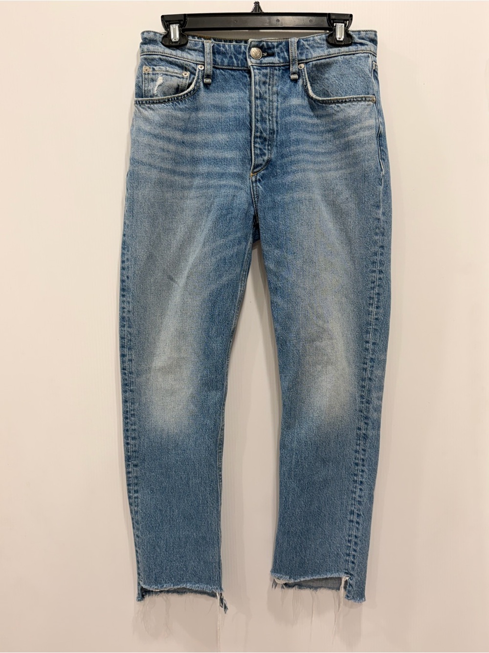 rag & bone faded light blue straight jeans
